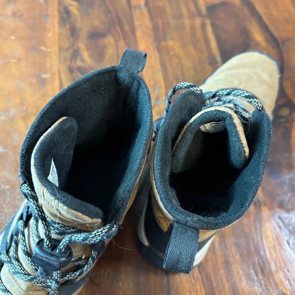 Sorel Whitney II Short Lace Boots Elk Black Waterproof Insulated US 6 NY3903-287